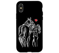 Cheval Amant Chevaux Fille Femmes Équitation Coque pour iPhone X/XS