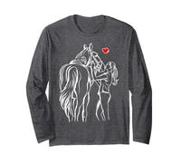 Cheval Amant Chevaux Fille Femmes Équitation Manche Longue