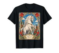 Cheval andalou Art Nouveau Design équestre T-Shirt