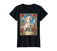 Cheval andalou Art Nouveau Design équestre T-Shirt Graphique avec Valeur