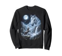 Cheval andalou rétro Moon années 90 Bootleg Meme Farm Horses Sweatshirt