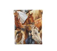 Cheval Animal Aquarelle imprimé, Sac de Rangement pour Femmes, Portefeuille supérieur à Presser, Petit Porte-Monnaie, Pochette de Changement