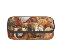 Cheval Animal Aquarelle imprimé, Trousse à Crayons, Trousse à Crayons, Trousse à Crayons de Grande capacité, Trousse à cosmétiques