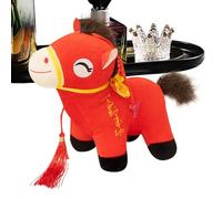 CHEVAL ANIMAL PLUSÉ - jouet moelleux pour les | Poupée de mascotte du Nouvel An chinois avec pp, cadeau d'amant animal mignon pour chambre, salon, décoration de maison, exposition de pépinière