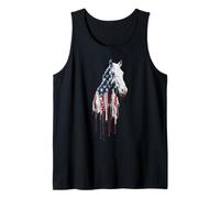 Cheval Appaoosa Drapeau Américain USA Drip Graffiti Patriotisme Débardeur