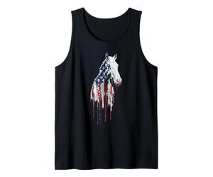 Cheval Appaoosa Drapeau Américain USA Drip Graffiti Patriotisme Débardeur