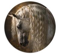 Cheval Arabe,Puzzles pour Adultes 1000pcs (67.5x67.5cm),Jeux De Défi Crinière Soyeuse et bouclée