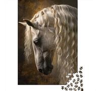 Cheval arabePuzzles 1000 Pièces pour Adultes, Jeux ÉducatifsCrinière Soyeuse et bouclée