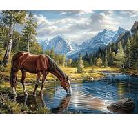 Cheval au Galop 1000 Pièces Puzzle Créatif en Carton Anti-Déchirure Colorful Fantasy Faune Sauvage Difficulté Moyenne Activité Manuelle Loisir Créatif Cadeau Fête des Mères Premium 1000 PCS/75x50cm