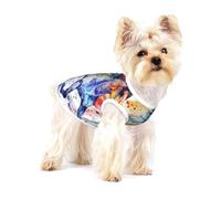 Cheval au Galop imprimé à l'aquarelle,T-Shirt sans Manches en Coton pour Animaux de Compagnie, Gilet Respirant, Extensible et Doux,L