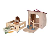Cheval Avec Écurie Et Accessoires Beige TU