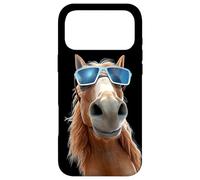 Cheval avec Lunettes de Soleil Fille à Cheval Cavalière Coque pour iPhone 17 Pro Max