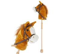 Bieco Cheval de Bois pour Enfants Brownie | Hobby Horse | Cheval Baton | Cheval Enfant a Monter | Têtes de Cheval à Chevaucher Hobby Horse pas Cher Tete de Cheval avec Baton Cheval en Bois Realiste