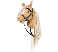 Cheval bâton - BYASTRUP - Tête de cheval à chevaucher beige - 3 à 8 ans - Bois - 74 x 27 x 12 cm