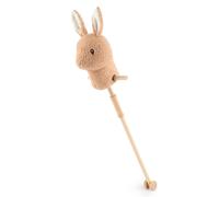 Bieco Cheval à piquer pour enfant - Lapin fin - Chevaux Hobby Horse - Roulettes - Bâton en bois - Bel chevaux à piquer - Accessoires pour enfants