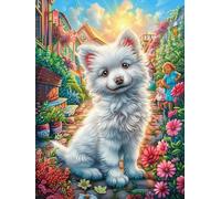 Cheval Blanc au Coucher de Soleil sur l'océan 500 Pièces Puzzle Adulte en Carton Haute Qualité Épais Difficile Moyenne Anti-Stress Décoration Murale Idée Cadeau Saint Valentin 500 PCS