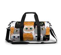 Cheval Blanc Chat Sac De Sport Gym Sac De Voyage Sac Week-End Duffel Bag pour Camping Randonnée Voyage 45x23x23cm