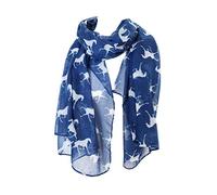 Cheval bleu marine imprimé animal Echarpes. à long douce (Navy blue Horse Animal Print Scarves. long soft)