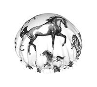 Cheval Bonnet De Douche Paresseux Bonnets De Douche De Bain Réutilisables Pour Femmes Cheveux Longs Double Couche Imperméable Bain Douche Chapeau Protecteur De Cheveux Pour Enfants Filles Femmes 1 Pac