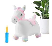 Cheval Bouncy - Animal Hopper | Horse de Saut pour Les | Roule Animale sur Le Jouet | La trémie Gonflable pour Les avec Une Base de poignée et de Non-Glissement | Cadeaux de trémie d'e