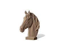 Cheval Buste Sculpture en Carton, Kit de Bricolage, Figurine d'animal Faite à la Main, Impression 3D, Brun, Blanc, Noir, Carton ondulé, décoration intérieure, Cadeau pour Les Adolescents.