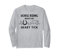 Cheval Cardiogram Fer à Cheval Cavaliers Chevaux Cheval Manche Longue