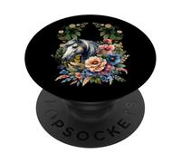 Cheval Chevaux Filles Femmes Enfants Enfant Cavalier Fleurs Gaul PopSockets PopGrip Adhésif