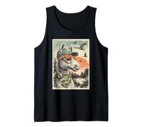 Cheval Cool avec Lunettes de Soleil Canard Chasse Chasseur Rétro Coucher Débardeur