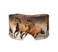 Cheval courant Animal sauvage,Masque pour les yeux bloquant la lumière Cache-yeux et cache-oreilles pour le sommeil