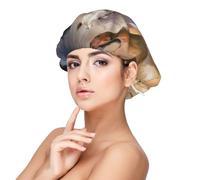 Cheval courant dans le désert,Bonnet de nuit en satin pour adulte - Bonnet de nuit élastique pour femme, couvre-cheveux de nuit