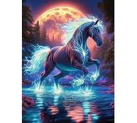 Cheval Courant sur la Plage au Coucher du Soleil 500 Pièces Puzzle Expert Confirmé en Carton Épais sans Déformation Faune et Flore Très Difficile Motif Complexe Cadeau Fête des Pères Premium 500 PCS