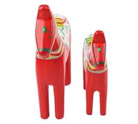 Cheval Dala en bois sculpté selon la tradition suédoise pour entrée, couloir ou escalier