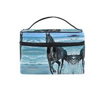Cheval d'Art De La Mer Trousse Sac de Maquillage Toilette Cas Voyage Sac Organisateur Cosmétique Boîtes pour Les Femmes Filles