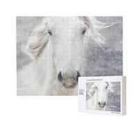 Cheval de Camargue,Puzzle Familial en Bois de 500 pièces pour Adultes et Adolescents, décoration d'intérieur