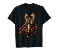 Cheval de Combat Hussar ailé polonais T-Shirt Graphique avec Valeur, Homme, Noir, S
