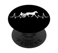 Cheval de Course au Trot équestre Chevaux Course de Trotting PopSockets PopGrip Adhésif