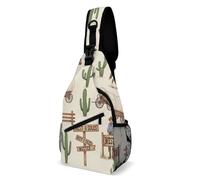 Cheval De Cowboy De L'Ouest Homme Femme Sacs À Dos Porté Travers Casual Sling Bag Pratique Sac À Bandoulière Pour Loisirs Randonnée Sport