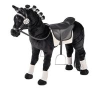 Happy People Cheval de dressage avec son noir 81x50 cm Blanc G