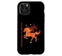 Cheval de feu avec Citation inspirante du Zodiaque céleste Coque pour iPhone 11 Pro