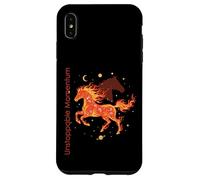 Cheval de feu avec Citation inspirante du Zodiaque céleste Coque pour iPhone XS Max