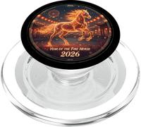 Cheval de feu révolutionnaire Dynamique 2026 - Design du Nouvel an Lunaire PopSockets PopGrip pour MagSafe