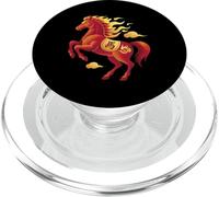 Cheval de feu Rouge du Zodiaque Chinois du Nouvel an Lunaire 2026 PopSockets PopGrip pour MagSafe