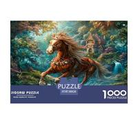 Cheval de Guerre de Pierre précieuse Puzzle 1000 Pièces pour Adultes & Enfants ≥ 14 Ans Jeu Patience & Réflexion Divertissement Créatif Cadeau Classiques Décoration De La Maison 38x26cm/1000pcs