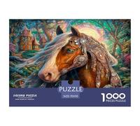 Cheval de Guerre de Pierre précieuse Puzzle 1000 Pièces pour Adultes Et Enfants Dès 14 Ans Jeux De Défi Jouets Éducatifs De Qualité Supérieure - Activité Familiale Parfaite 70x50cm/1000pcs