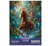 Cheval de Guerre de Pierre précieuse Puzzle De 1000 Pièces pour Adultes Et Enfants Dès 14 Ans Jeu Cadeau Unique De Qualité Supérieure Décoration De La Maison 38x26cm/1000pcs