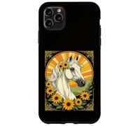 Cheval de Race et Fleurs Susan aux Yeux Noirs Coque pour iPhone 11 Pro Max