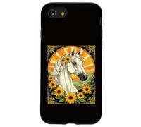 Cheval de Race et Fleurs Susan aux Yeux Noirs Coque pour iPhone SE (2020) / 7/8
