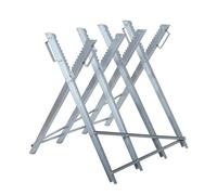 Cheval de scie Tronçonneuse Galvanisé Chevalet en bois Tréteau de tronçonneuse 81x80x80cm Aide au sciage jusqu'à 150 kg