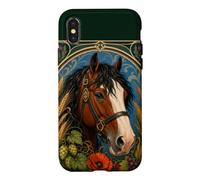 Cheval de Trait Art Nouveau Clydesdale Coque pour iPhone X/XS