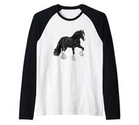 Cheval de Trait Noir et Blanc Gypsy Vanner Manche Raglan